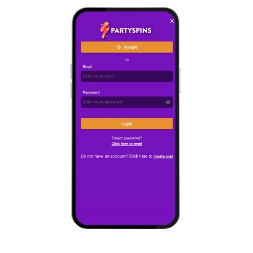 PartySpin online login
